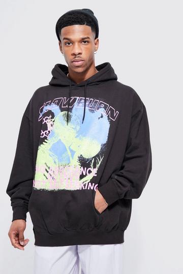 Oversized graphic hoodies | boohoo UK