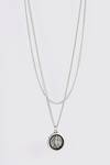 Coin Pendant Double Layer Necklace