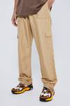 Elastic Waist Relaxed Fit Shell Cargo Trouser