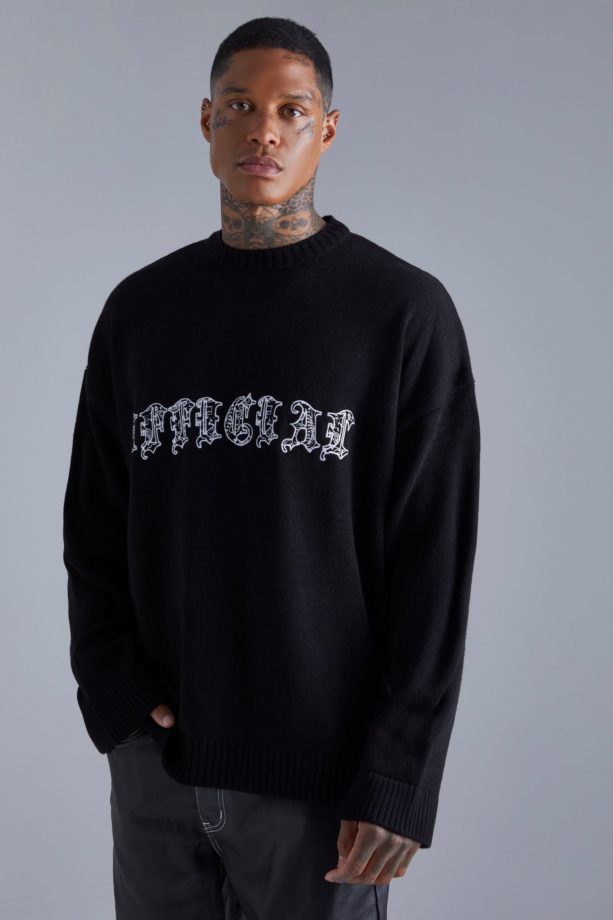 plain black jumper mens