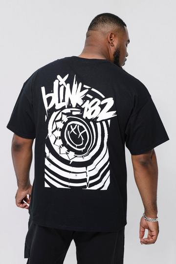 Plus Oversized Blink 182 License T-shirt black