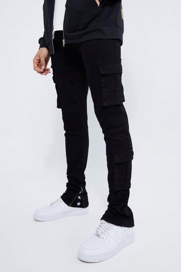 Tall Skinny Stretch Limited Cargo Jean true black