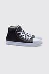 High Top Faux Leather Trainer