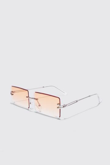 Rectangle Ombre Sunglasses silver