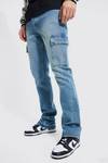Tall Slim Rigid Flare Cargo Jeans 