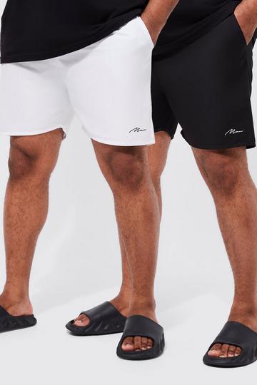 Plus Man Signature Mid 2 Pack Swim Shorts multi