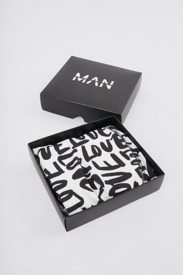 Love Printed Boxers In Gift Box white