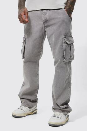 Skinny Stacked Flare Coated Cargo Trouser