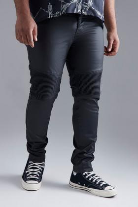 Men's Tall Skinny Jeans With Biker Rip And Repair