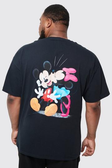 Black Plus Mickey Minnie Valentine License T-shirt