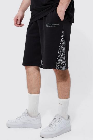 Black bandana shorts | boohoo US