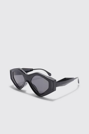 Hexagon Lens Sunglasses black
