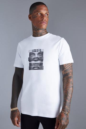 Slim Fit Interlock Graphic T-shirt white