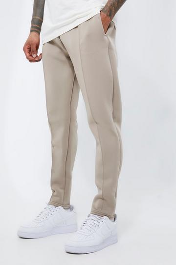 Slim Tapered Bonded Scuba Jogger taupe