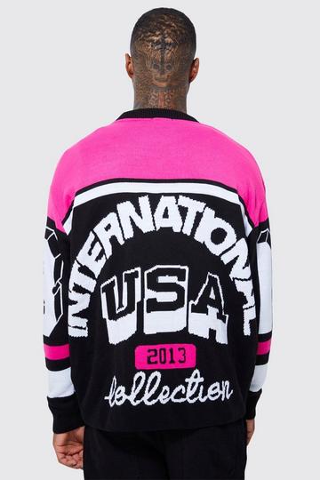 Moto Season Open Cuff Knitted Jumper pink