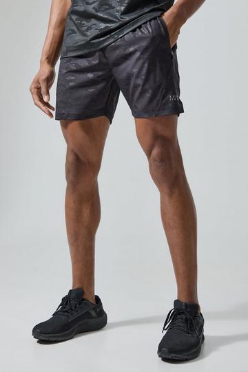 Man Active Camo Performance 7” Shorts black