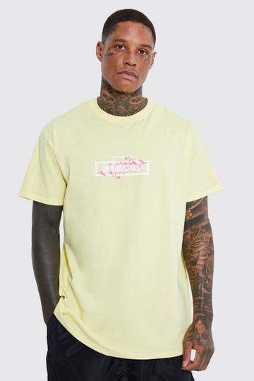 Yellow mens t-shirts | boohoo UK