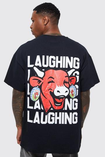 Oversized Laughing Cow License T-shirt black