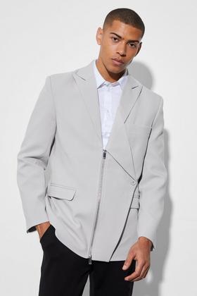 boohoo Men's Skinny Crushed Velvet Blazer