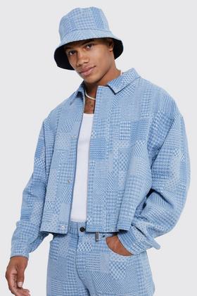 Boxy Fit Lace Denim Jacket and jeans