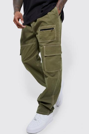 Khaki cargos | boohoo UK