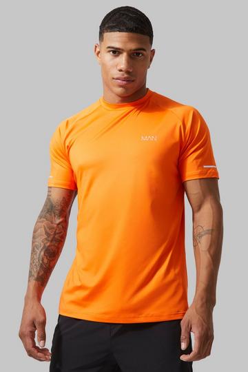 Man Active Gym Raglan T-shirt orange