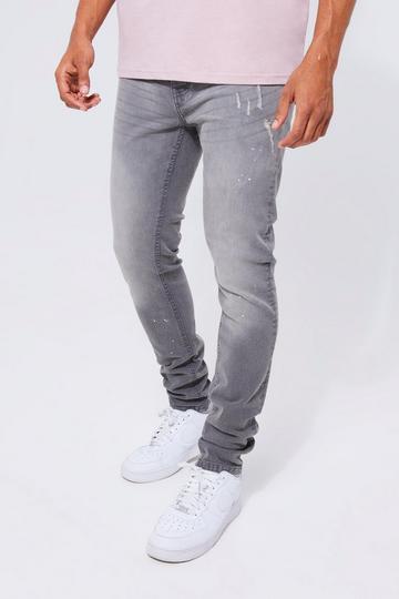 Skinny Stretch Stacked Tinted Jeans grey
