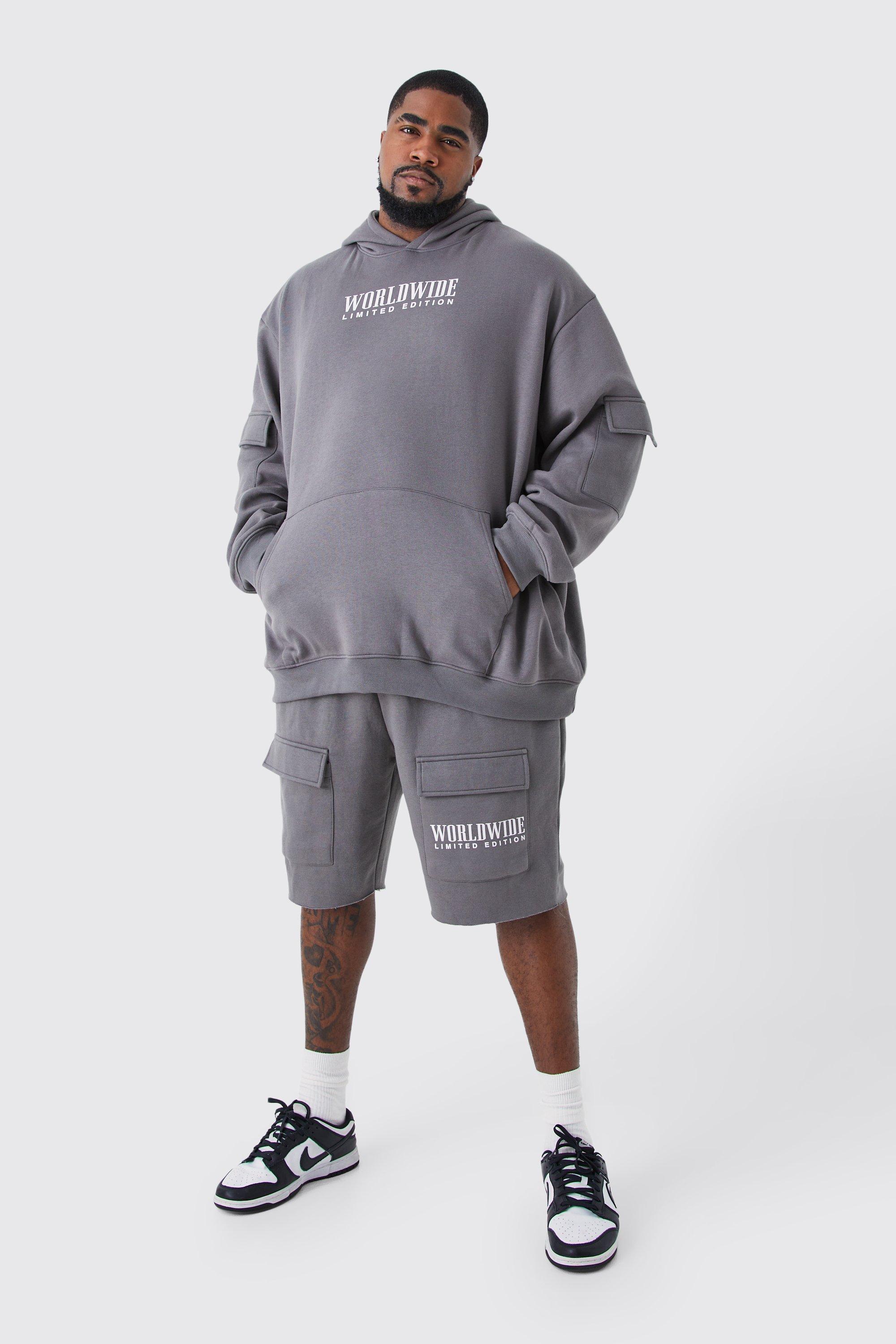 Boohooman shorts and outlet hoodie