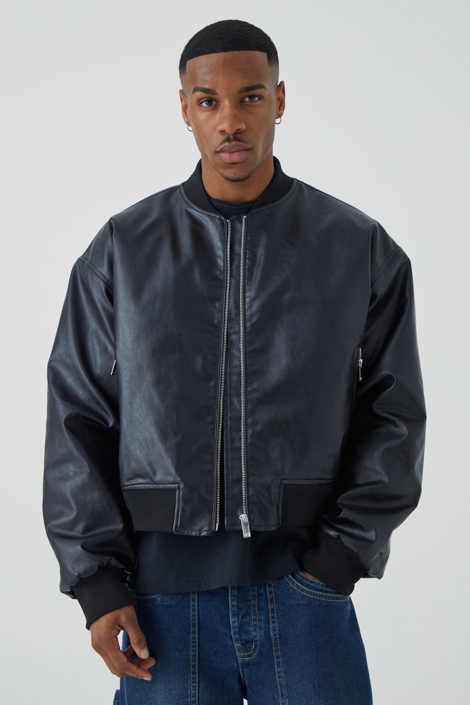 Longline black bomber on sale jacket