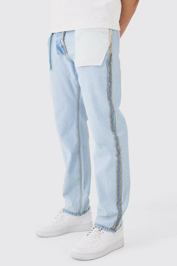 Blue Relaxed Rigid Inside-out Jean