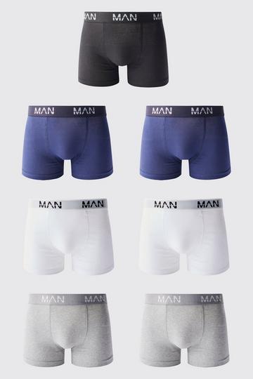 7 Pack Mixed Colour Man Trunks multi