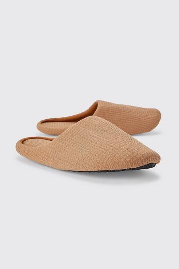 Waffle Jersey Slippers camel
