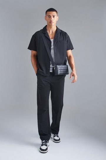 Technical Stretch Boxy Shirt & Trouser black