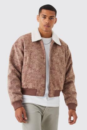 Faux Fur Lined Ma1 Bomber Jacket