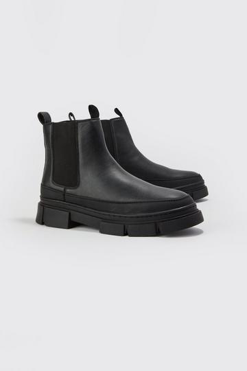 Track Sole Chelsea Boot black