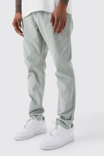 Fixed Waist Tapered Cord Trouser sage