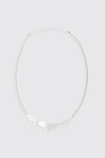 Pendant Detail Chain Necklace silver