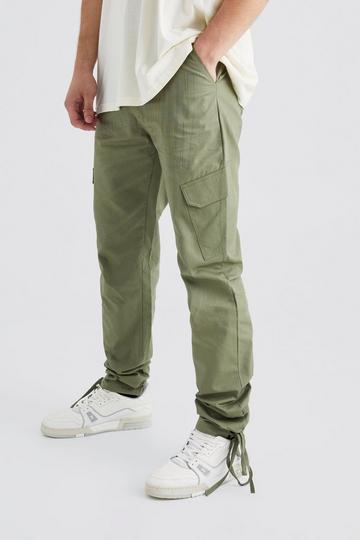 Tall Slim Ripstop Cargo Tonal Print Trouser khaki