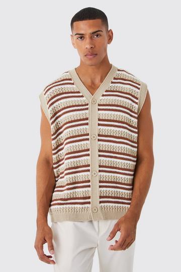 Button Knitted Vest stone