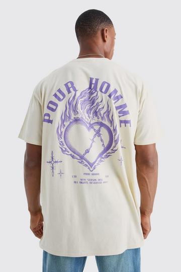 boohooMAN Plus Size Pixilated Heart Graphic T-Shirt