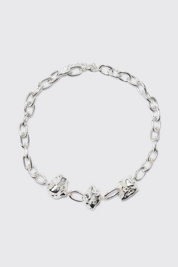 Chunky Metal Necklace silver