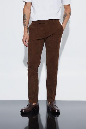 Skinny Fit Corduroy Tailored Trouser chocolate