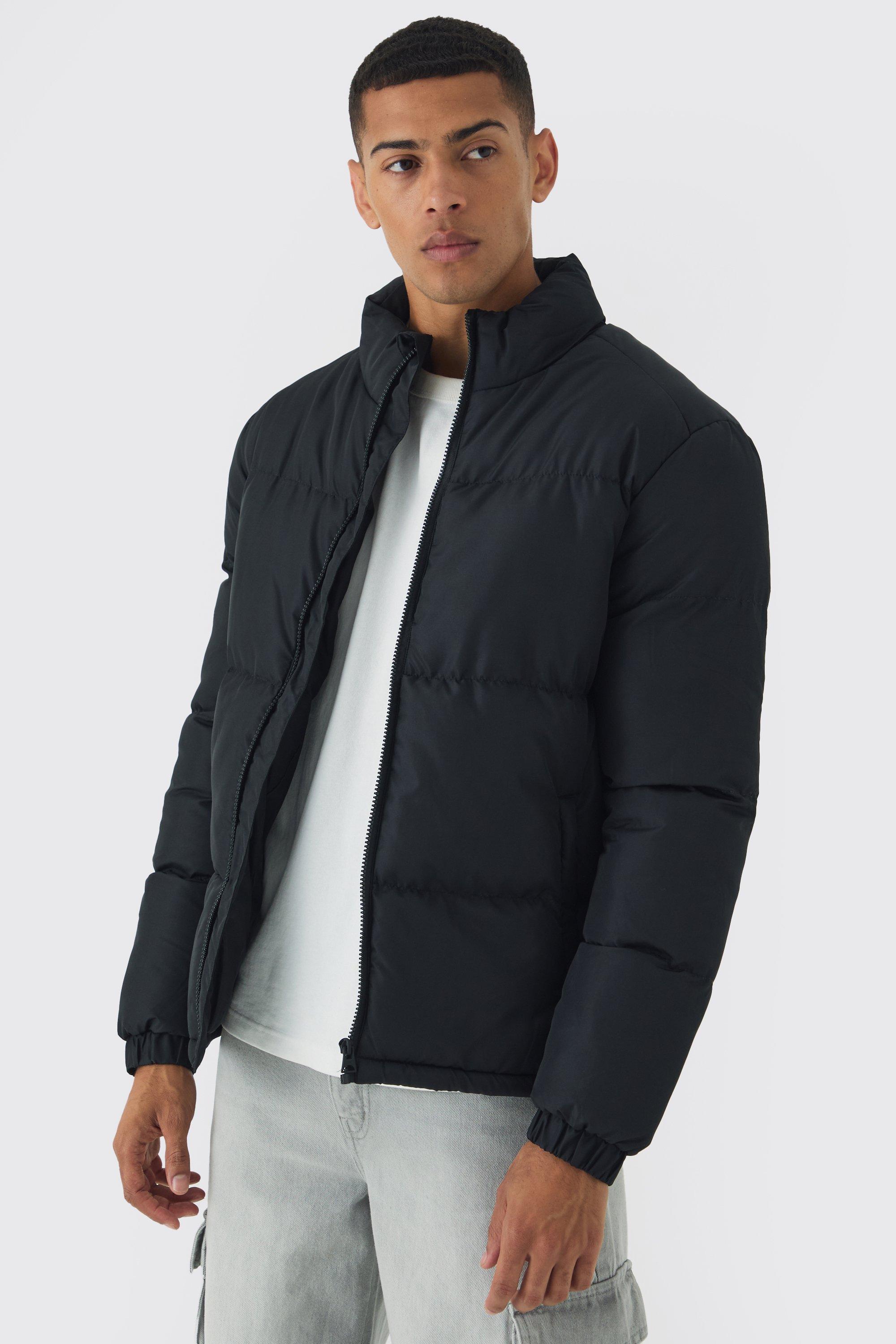 Mens plain clearance black puffer jacket