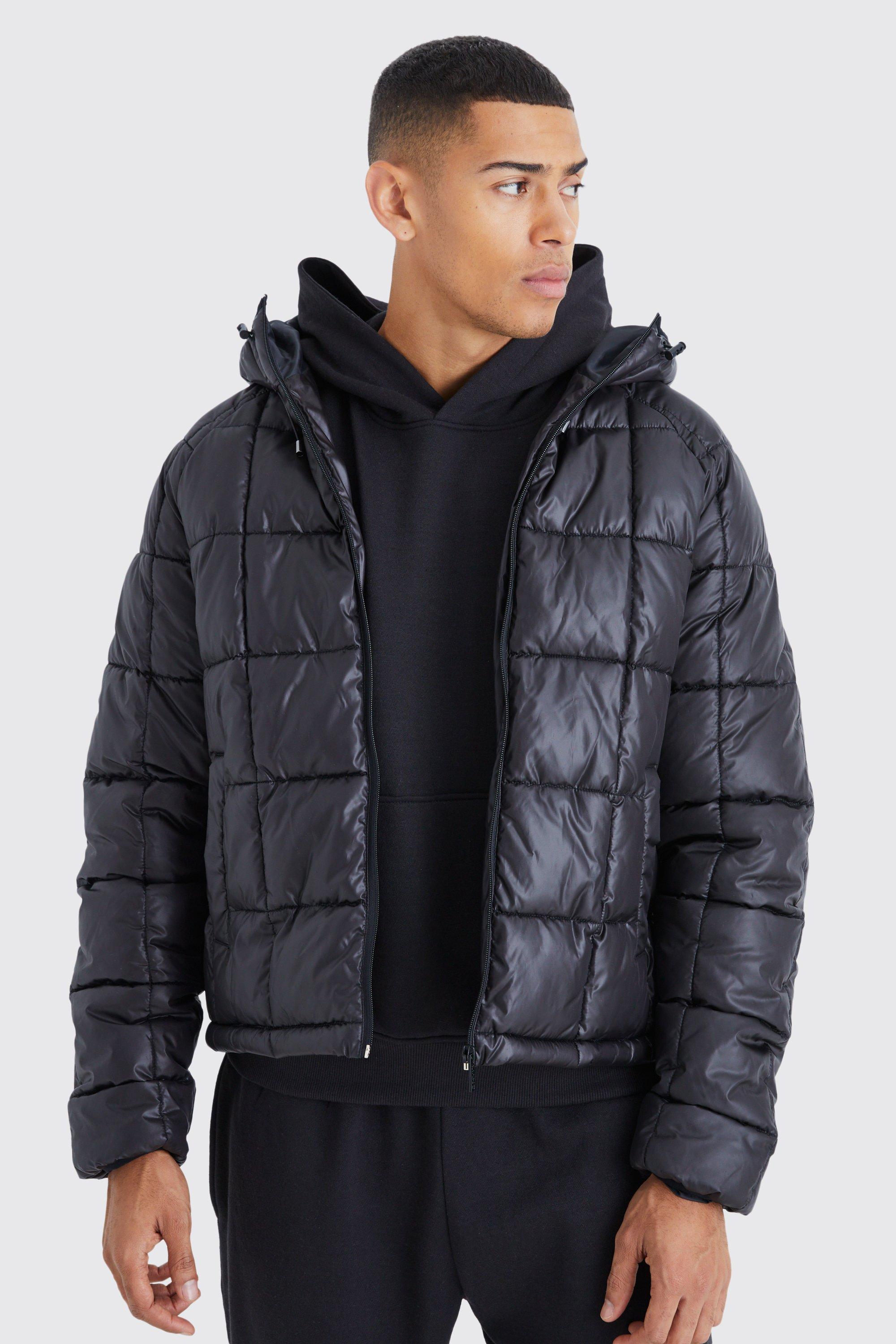 Mens puffer jackets clearance black