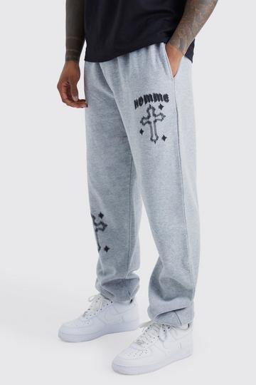 Homme Graphic Jogger grey marl
