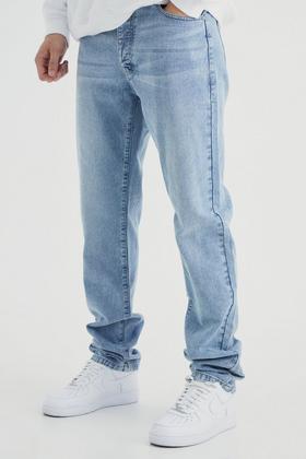 Shape Light Blue Denim Elastic Waist Utility Jeans