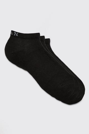 3 Pack Man Trainer Socks black