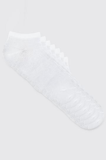 7 Pack Plain Trainer Socks white