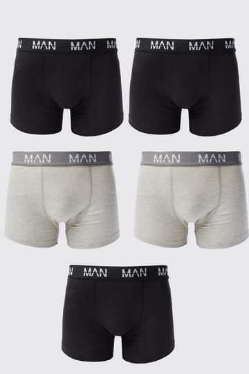 5 Pack Man Mixed Colour Trunks multi