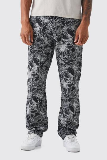 Tall Relaxed Fit Tapestry Trouser stone